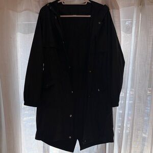 Black Women's Hooded Parka Coat - sz M